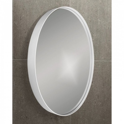 City round bathroom mirror - White